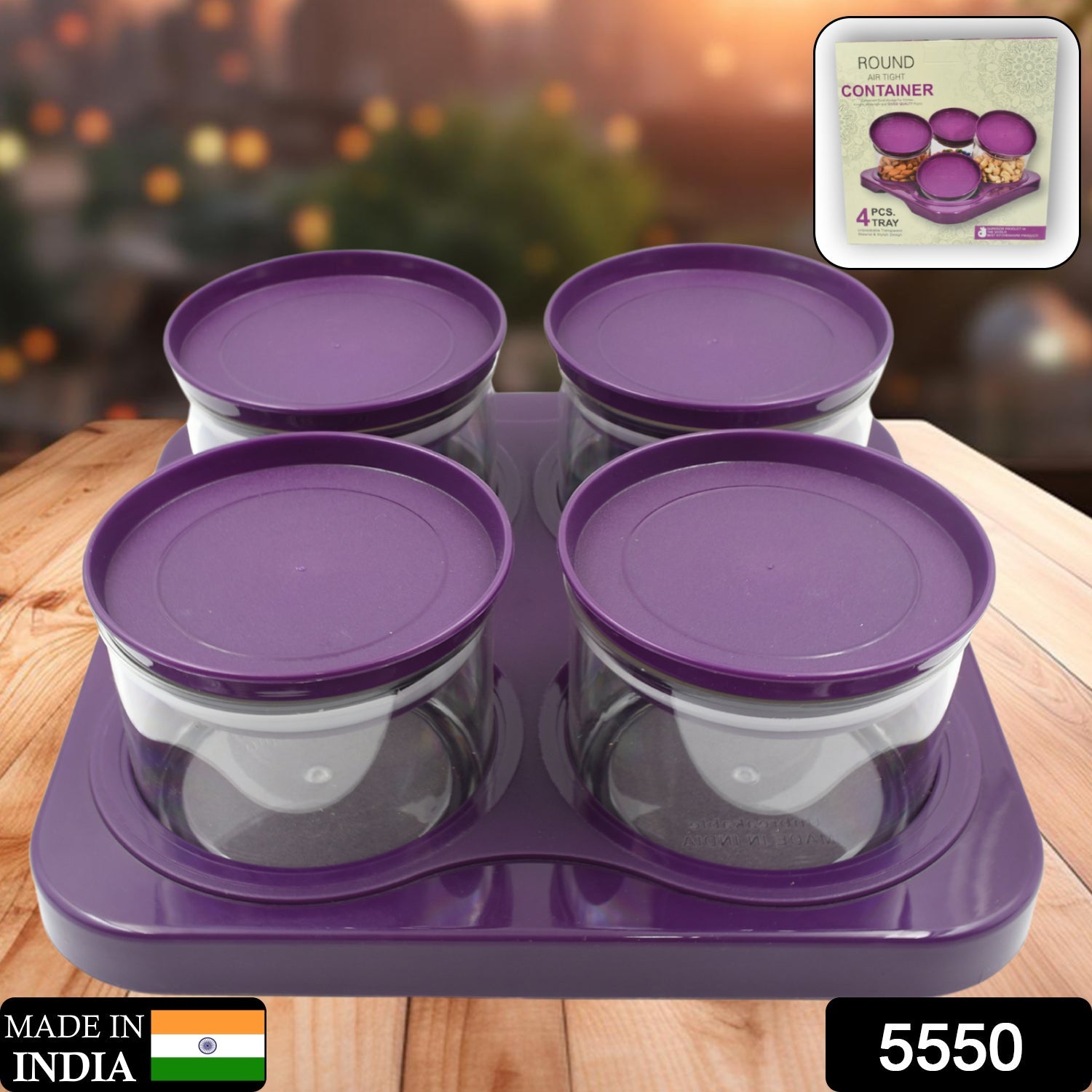 5550 Airtight Plastic 4 Pc Storage Container Set, With Tray Dry Fruit Plastic Storage Container Tray Set With Lid & Serving Tray For Kitchen 5550 Airtight Plastic 4 Pc Storage Container Set, With Tray Dry Fruit Plastic Storage Container Tray Set With Lid & Serving Tray For Kitchen